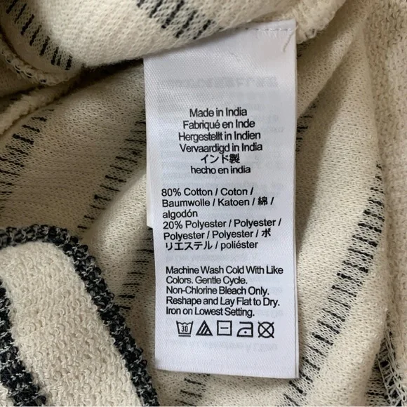 New Madewell Dark Gray and White Striped Button Down Shirt XS - Picture 10 of 11